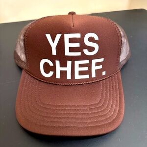 Brand new jack's dining room YES CHEF brown trucker hat